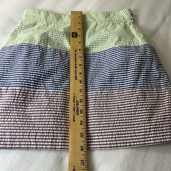 Brooks Brothers Seersucker Colorful Stripe Pencil Skirt Size 0 Preppy Career - Picture 12 of 15